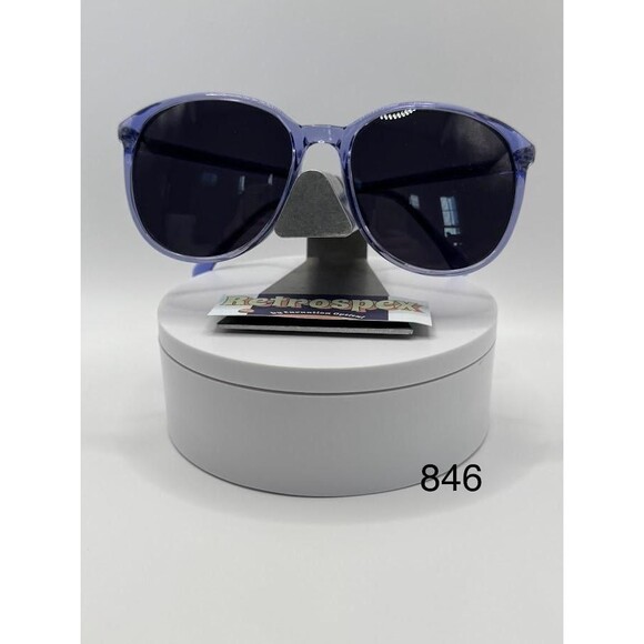 NEW Vintage Oversize Sunglasses | Non RX | Round Style | Blue Plastic | #846 main image 8